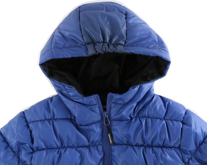Krumba Jungen Wasserdicht Kapuze Puffer Jacken, 128 Dunkelblau
