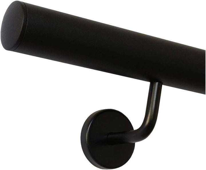 TIBU Handlauf Schwarz pulverbeschichtet V2A Edelstahl Geländer innen aussen wetterfest beständig 0,3