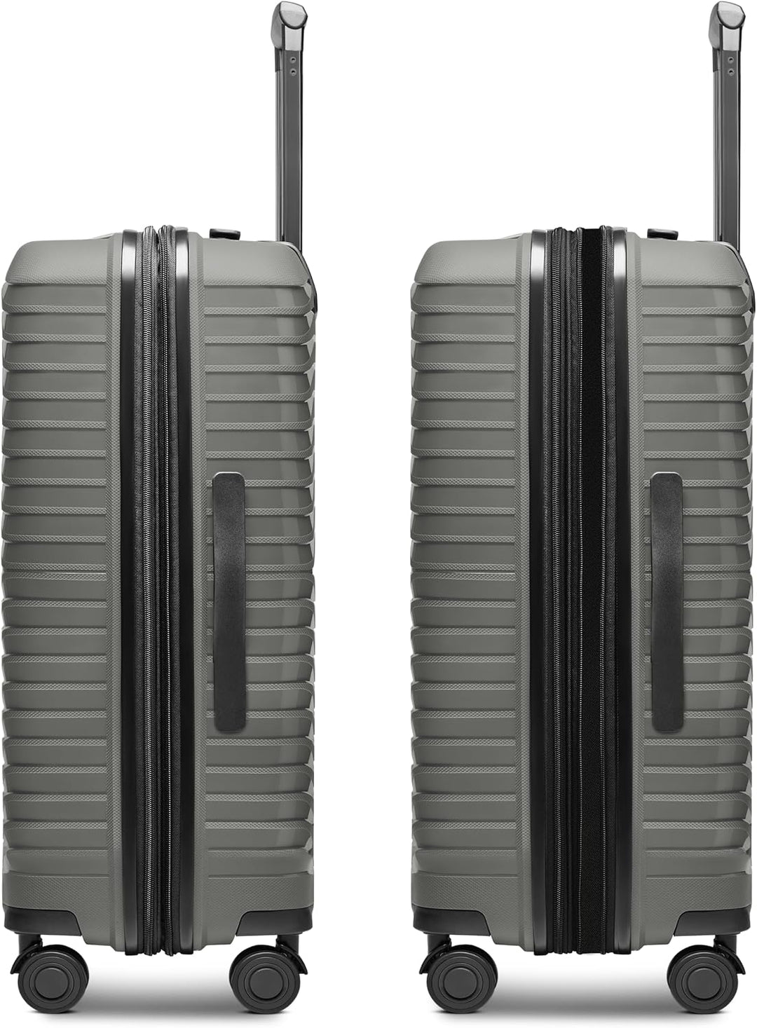 Stratic Shine Koffer gross | Trolley mit 4 360° Drehbare Rollen, Kreuzpackgurt, Dehnfalten, arretier