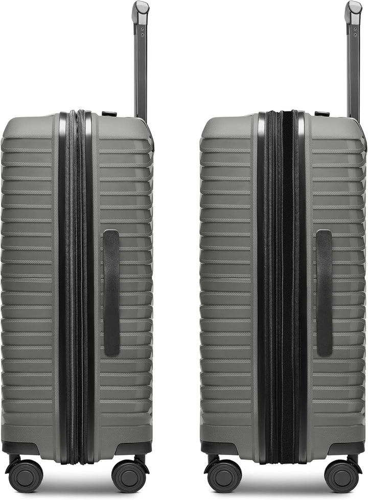Stratic Shine Koffer gross | Trolley mit 4 360° Drehbare Rollen, Kreuzpackgurt, Dehnfalten, arretier