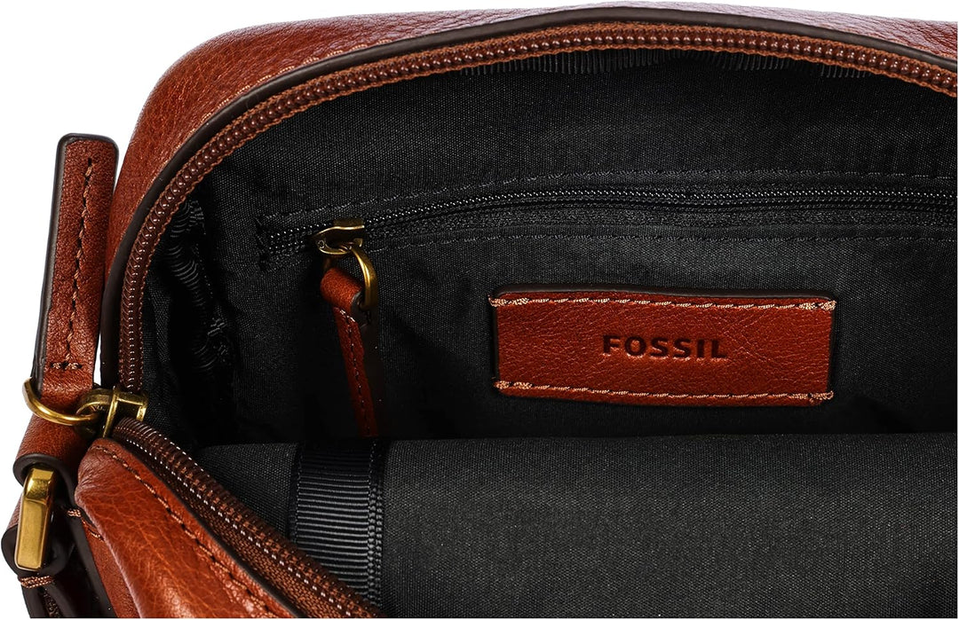 Fossil Herren Camden Umhängetasche, 15.2 L x 6.4 W x 20.3 cm H Brown, Brown