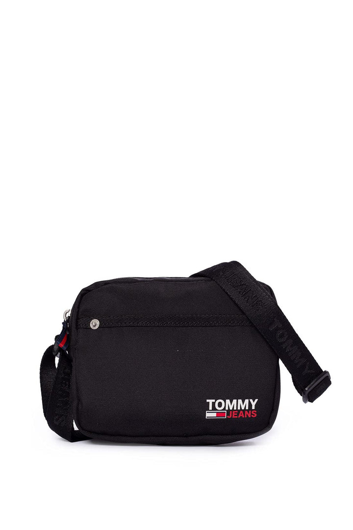 Tommy Jeans - Unisex Campus Schultergurt mit Logo Einheitsgrösse Schwarz, Einheitsgrösse Schwarz
