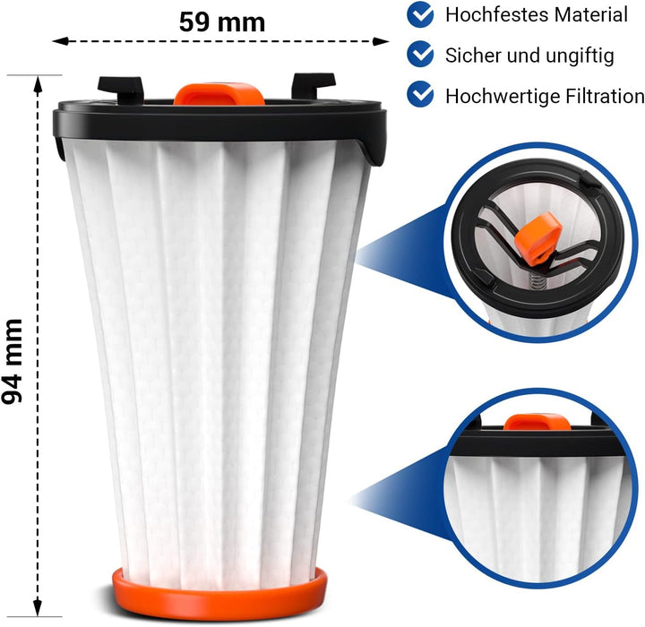 VIOKS 6 Stück Filter Ersatz für AEG Filter 900167153/7 Austauschfilter Ersatzfilter AEF144 für AEG C