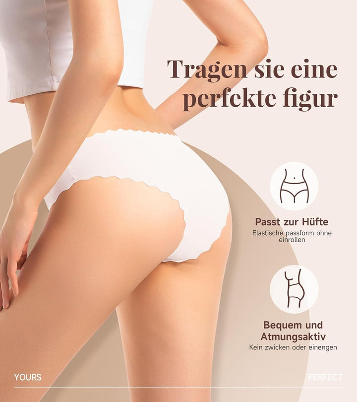 TANSTC 6er Pack Unterhosen Damen Nahtlose Unterwäsche Frauen Seamless Slips Damen Stretch Damenunter
