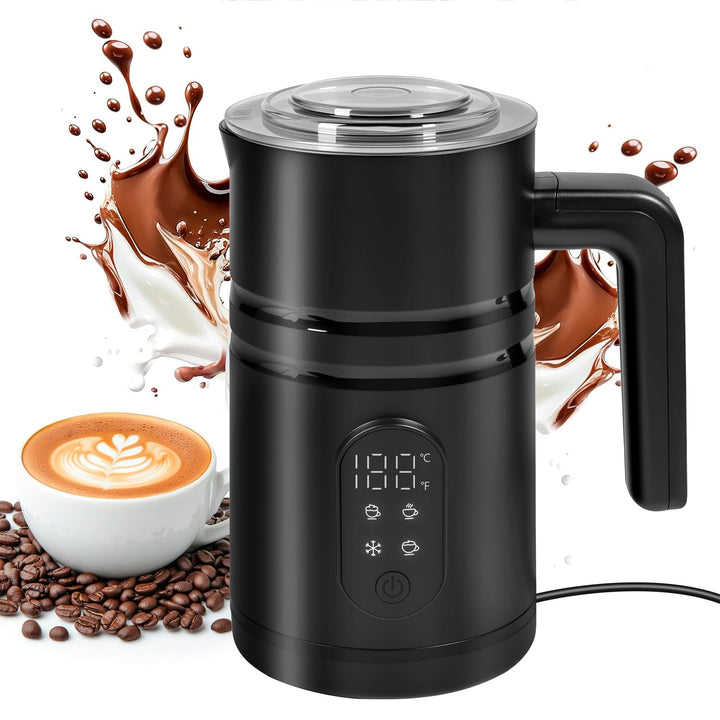 Carehabi Milchaufschäumer Elektrisch 100ml-350ml 4 in 1 Milchschäumer Elektrisch für Heisser und Kal
