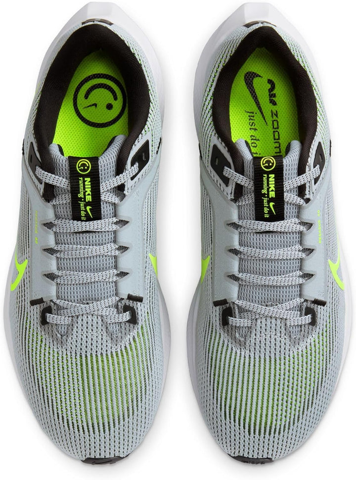 Nike Herren Air Zoom Pegasus 40 Sneaker 43 EU Wolf Grey Volt Black White, 43 EU Wolf Grey Volt Black