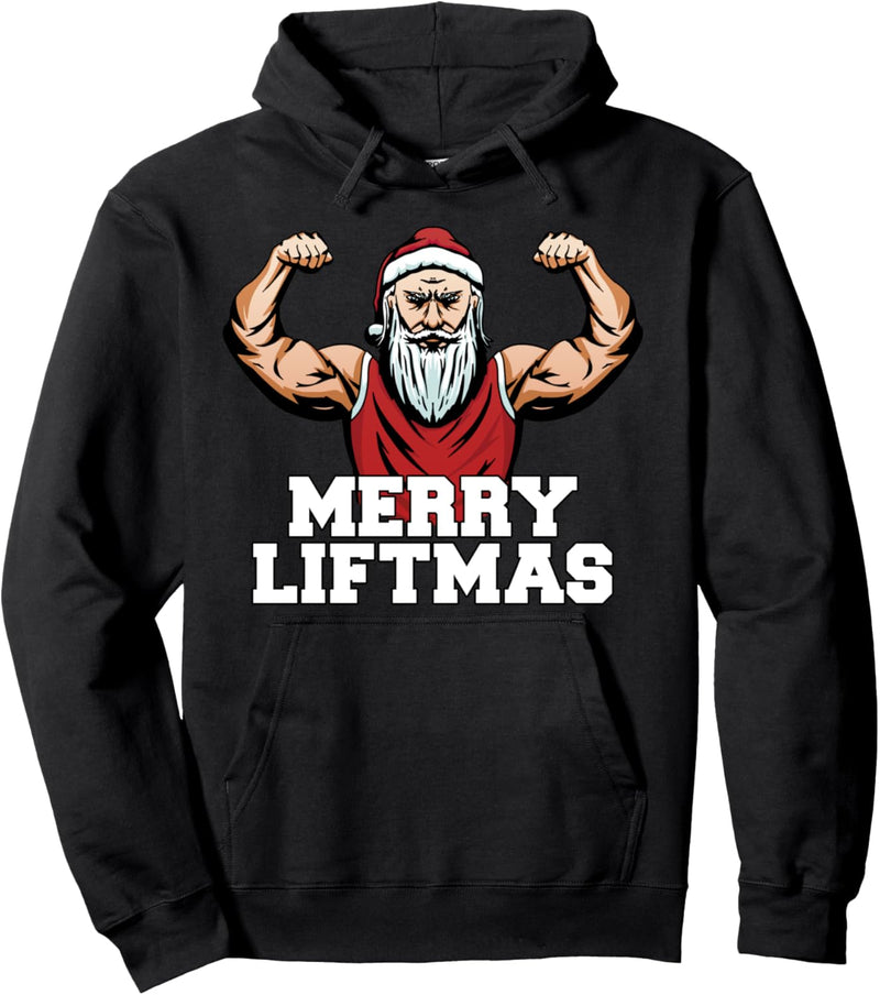 Fitness Gewicht Workout Weihnachtsmann Merry Liftmas Pullover Hoodie