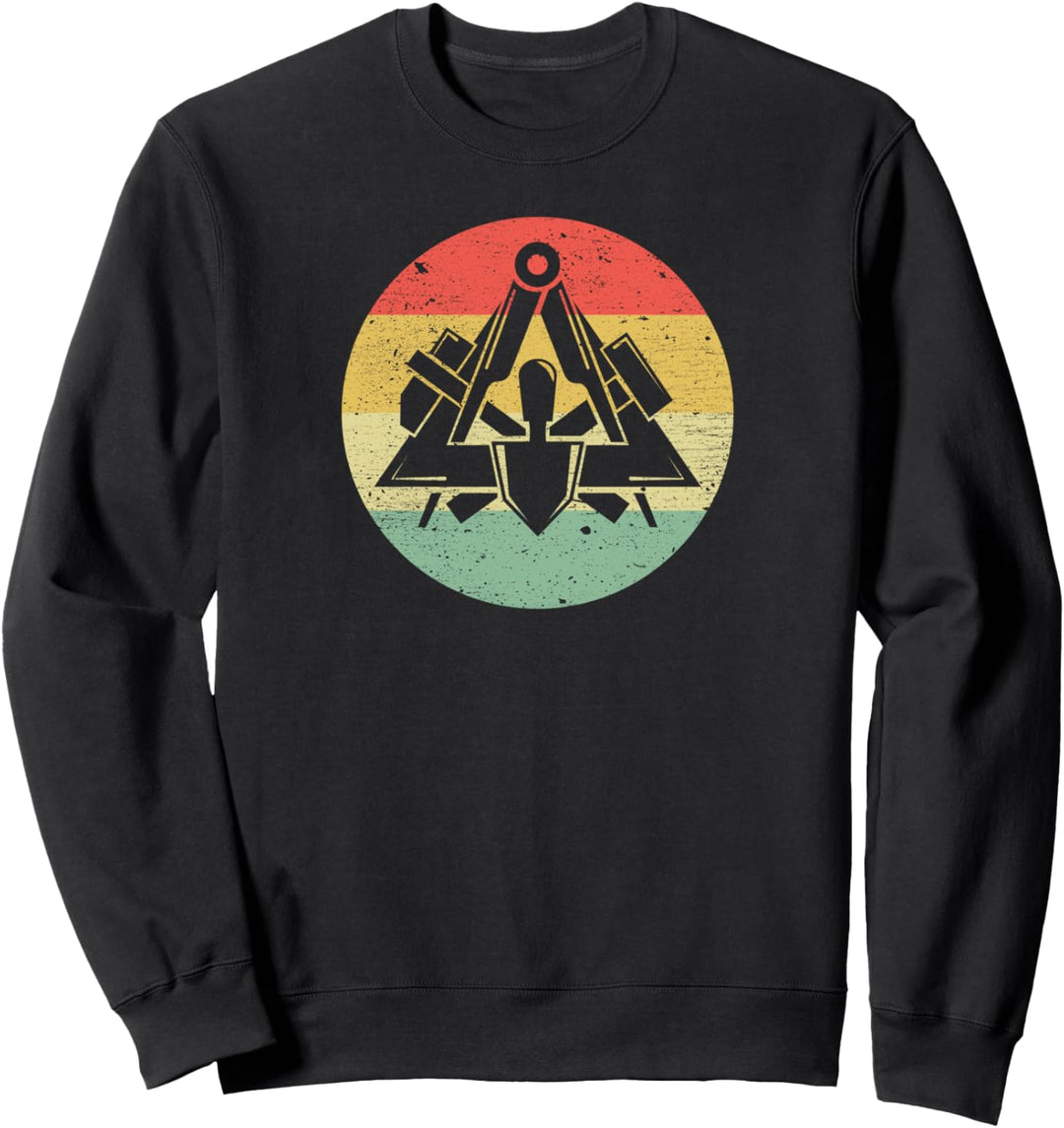 Maurer traditionelles Zunftzeichen im coolen Vintage Stil Sweatshirt