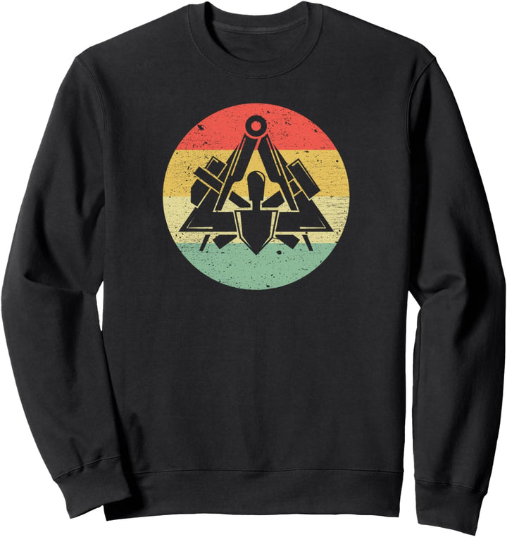 Maurer traditionelles Zunftzeichen im coolen Vintage Stil Sweatshirt