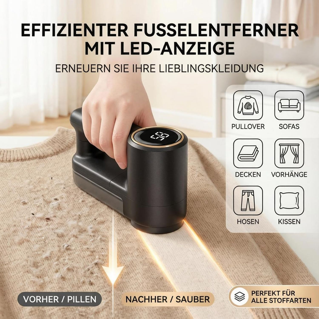 Fusselrasierer Elektrisch für Verschiedene Stoffe，Schwarz