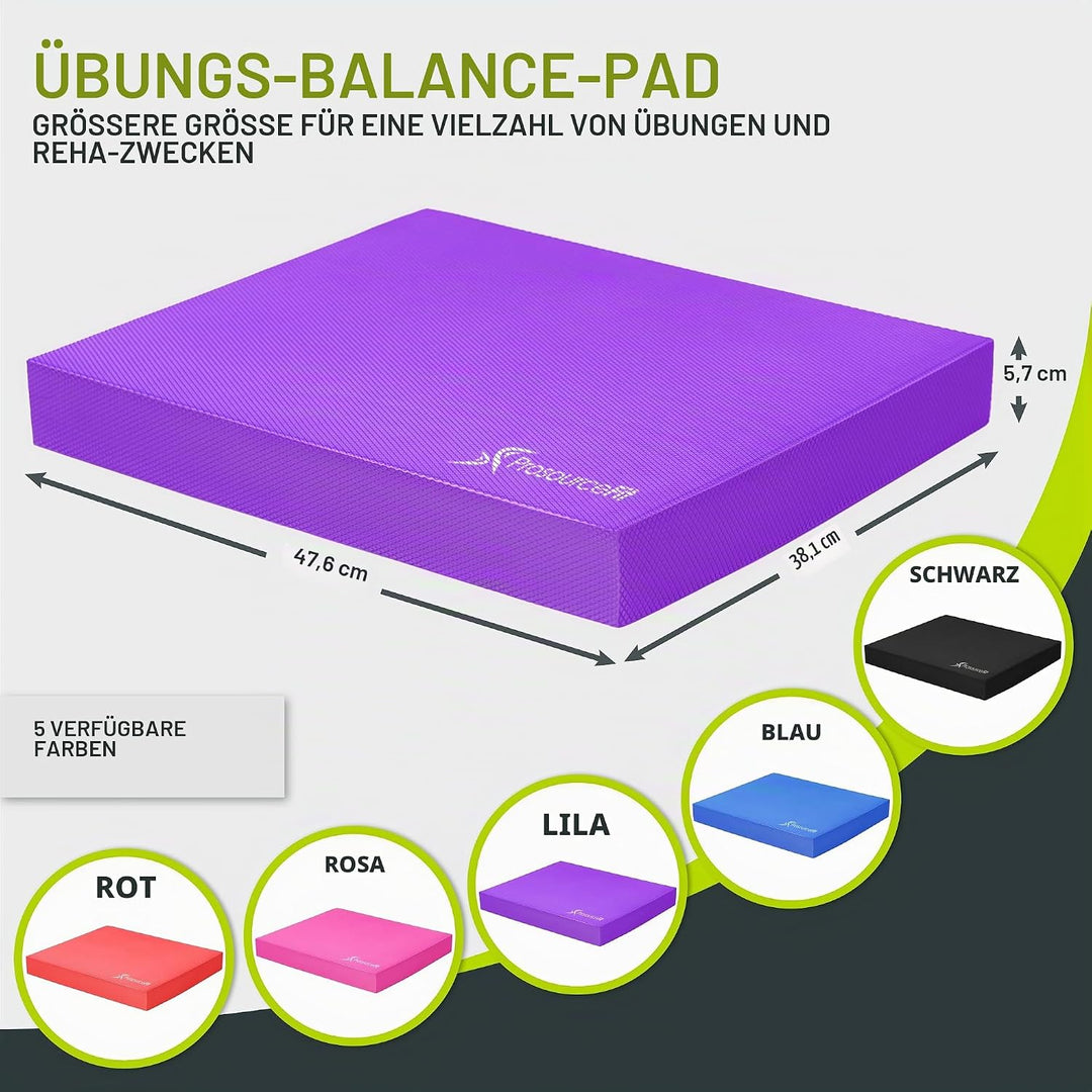 ProsourceFit Balance Pad für das Training – Grosses, Gepolstertes, Rutschfestes Balancekissen &amp; Glei