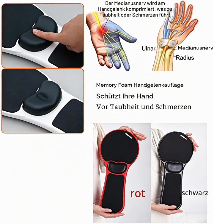 XICHEN Premium Computer-Handgelenkstütze/Armablage, verstellbar, zur Befestigung an Armlehne oder Sc