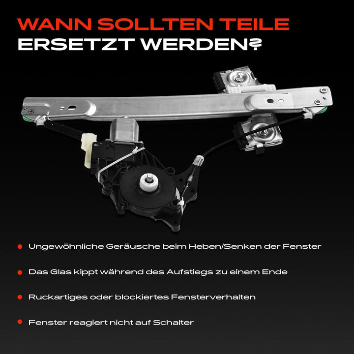 Frankberg Fensterheber Elektrisch mit Elektromotor 2/3-Türer Hinten Rechts Kompatibel mit Fiesta V J