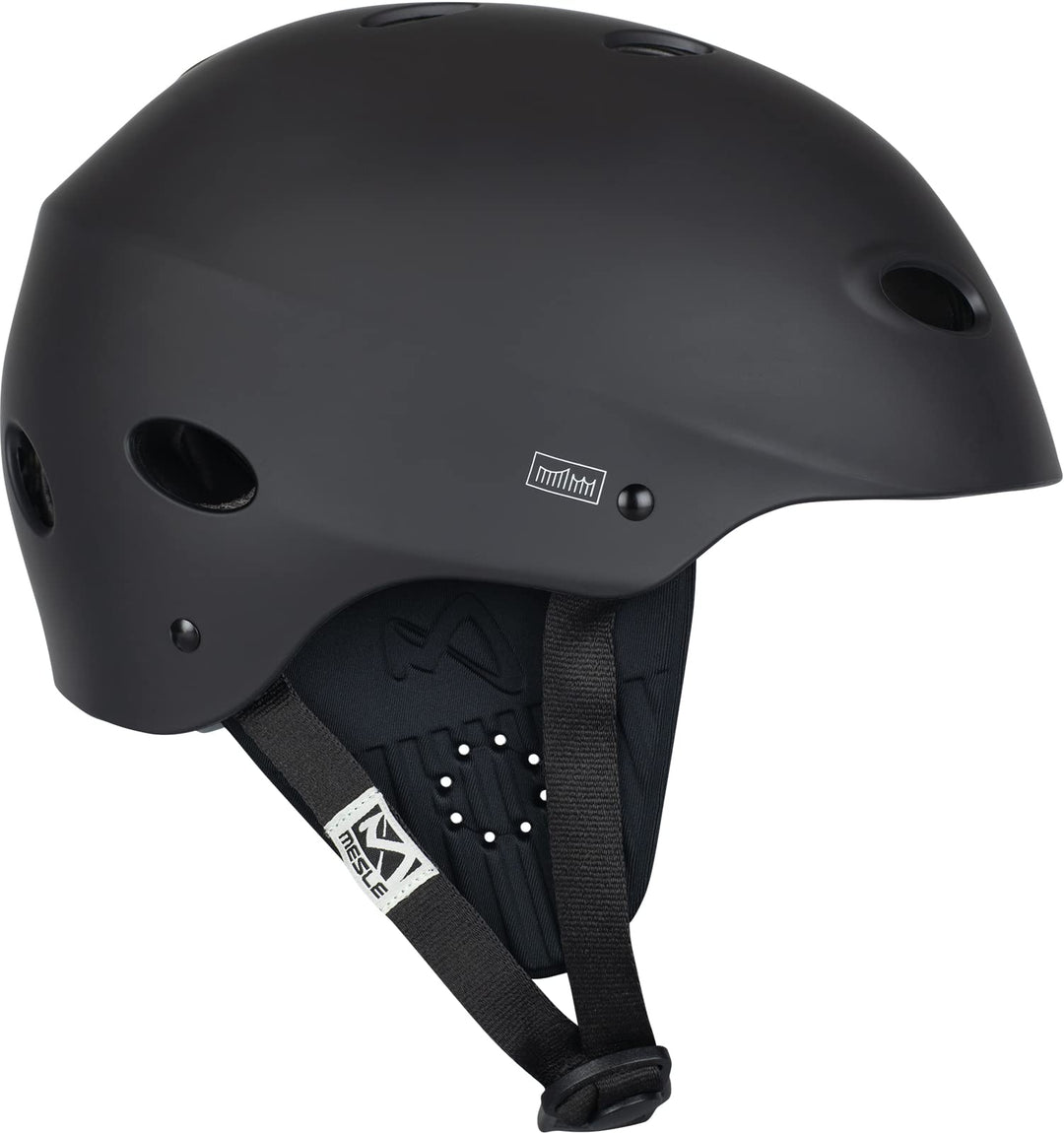 Mesle Wassersport Helm Ultuna, Wakeboard Helm Abnehmbarer Ohrenschutz, Kite Helm Schwarz S, Schwarz