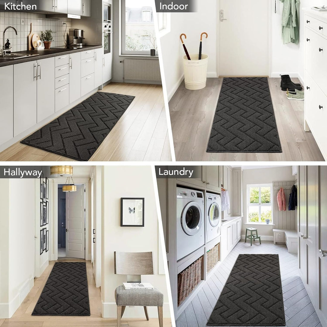 Biscpro Innen Fussmatte 50 x 120 cm, Schmutzfangmatte rutschfest Fussmatte Innen Waschbar Eingangste