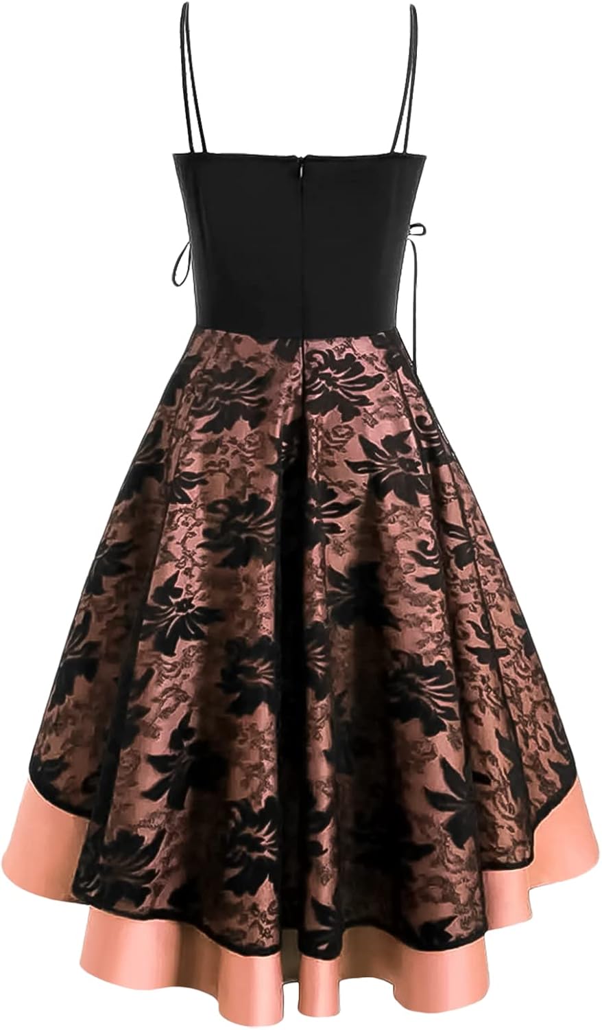 Gothic Kleid Damen Vintage A Line Swing Cocktail Gothic Halloween Cosplay Kostüm Minikleid Hexenklei