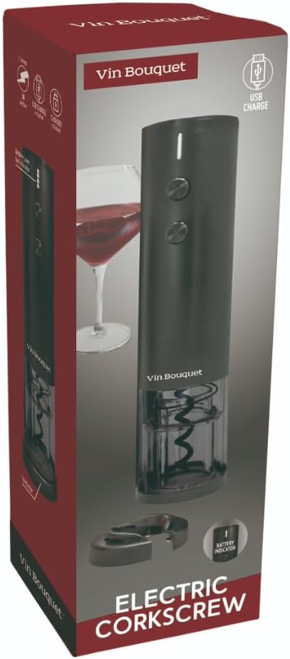 VIN BOUQUET 5051001 Elektrischer 12V Profi-Korkenzieher, wiederaufladbar