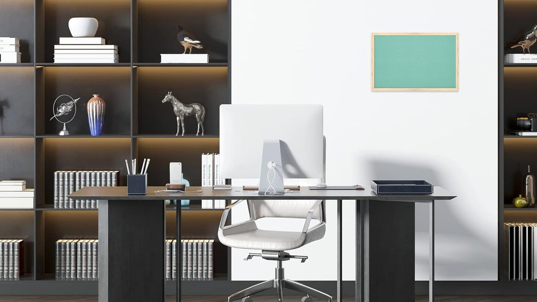 ALLboards Mint Pinnwand mit Holzrahmen 60x40cm Mint Korktafel Korkwand Pinnwand Kork Farbiger Kork 6