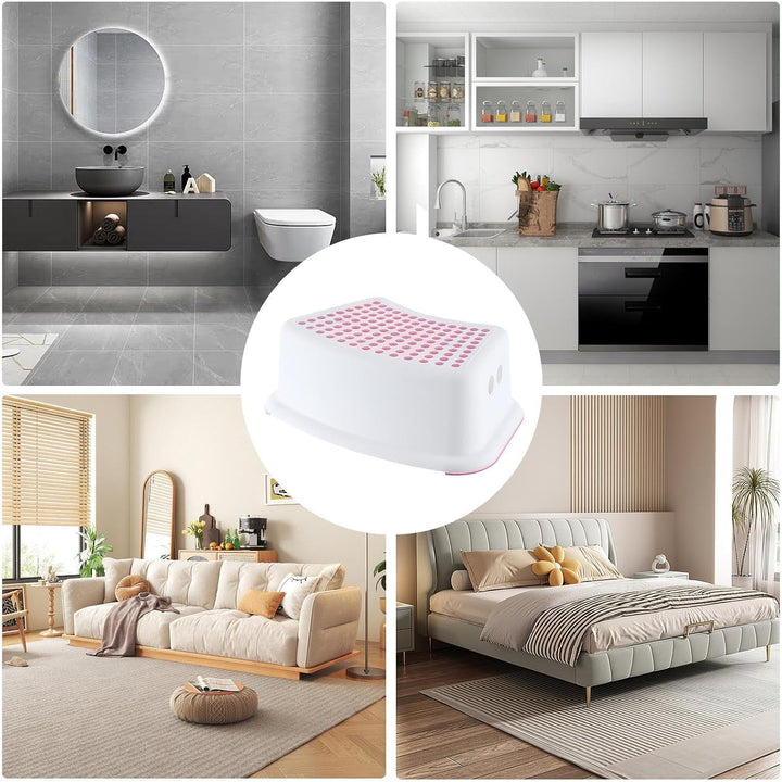 Tritthocker Kinder - 35×25×15cm Rutschfester Badezimmer Töpfchen Tritthocker | Stabiler Toilettenhoc