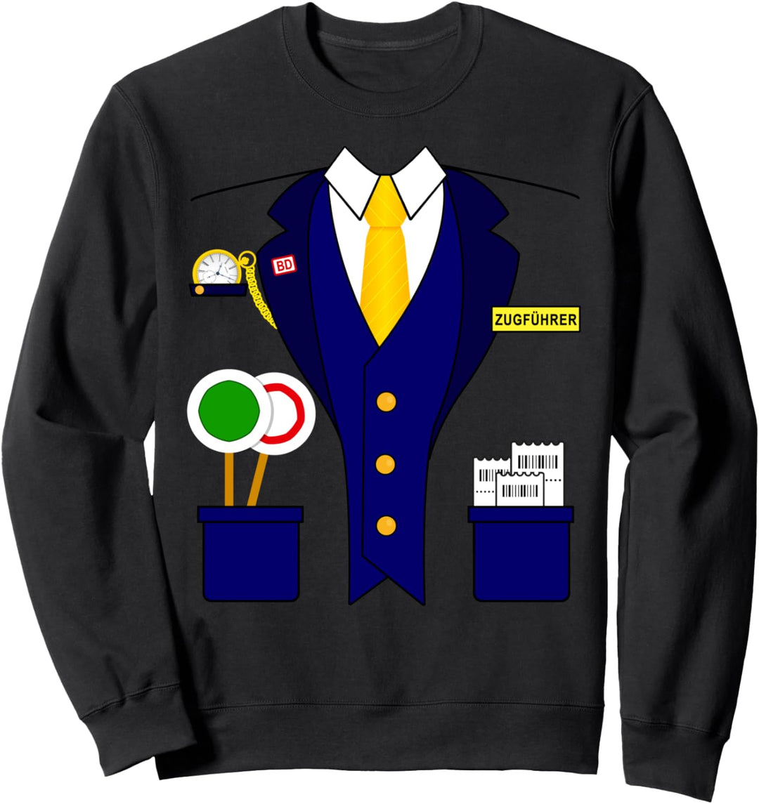 Zugführer Eisenbahn Bahn Lokomotivführer Karneval Kostüm Sweatshirt