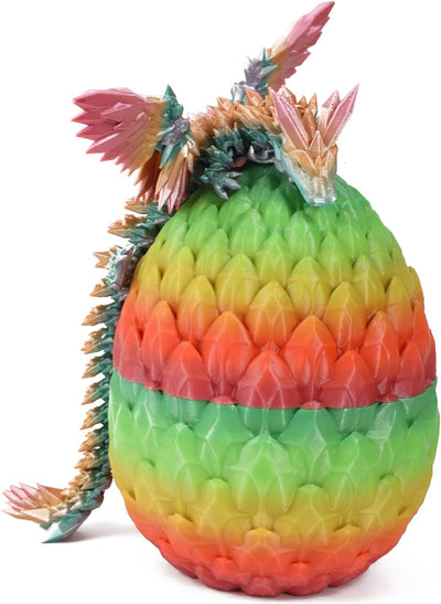 Yearsahrk 3D Gedrucktes Drachenei Geheimnisvolle Drachen Spielzeug Realistische Realistische Bewegli