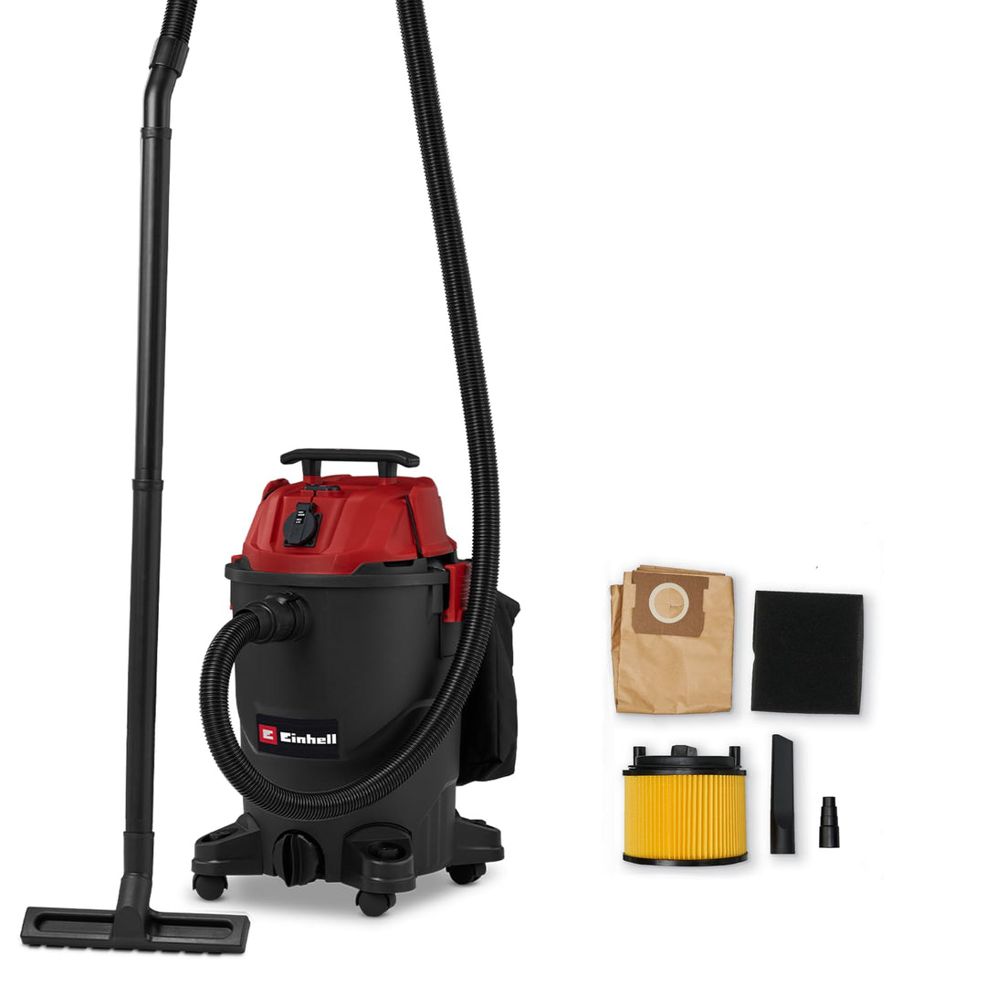 Einhell Nass-Trockensauger TC-VC 3055 A (850 Watt, 190 mbar Saugleistung, Automatiksteckdose, 30 L A