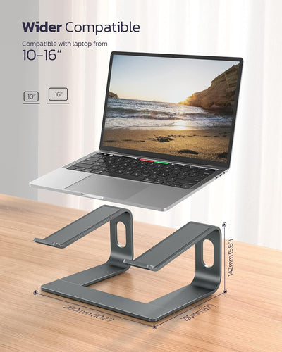 Laptop Ständer, Nulaxy Ergonomisch Notebook Stand, Universal Laptop Halterung, Riser Kompatibel mit