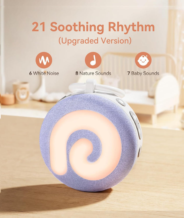 Dreamegg D11 Violet White Noise Machine Baby, Einschlafhilfe Baby Weisses Rauschen Violett, Violett