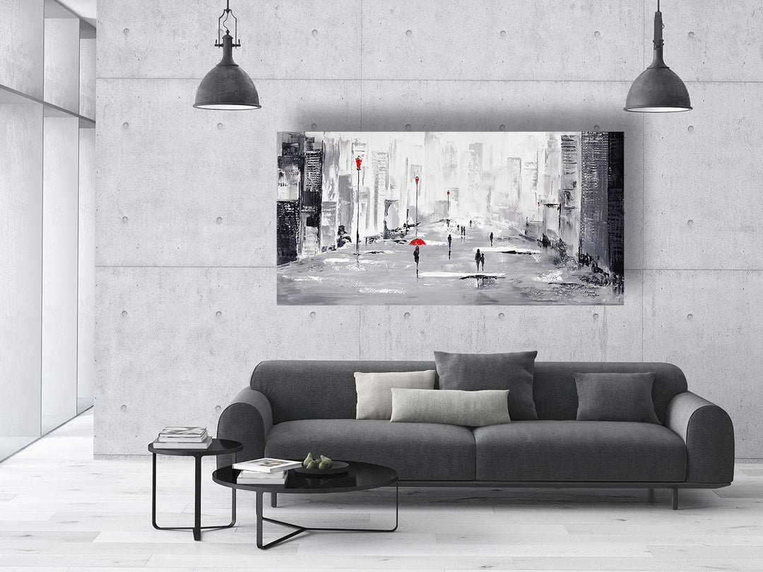 Monica Mirafiori I 100% HANDGEMALT I Gemälde It's Raining I 120x60cm | Gemälde Handgemalt | Acrylgem