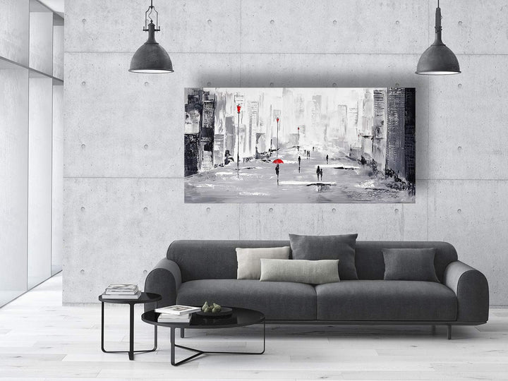 Monica Mirafiori I 100% HANDGEMALT I Gemälde It's Raining I 120x60cm | Gemälde Handgemalt | Acrylgem