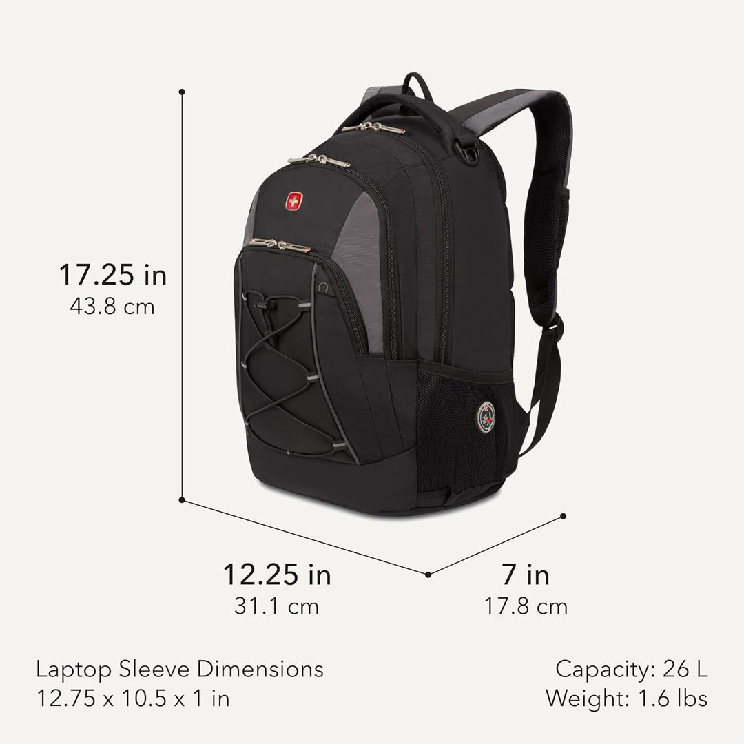 Swiss Gear Unisex 1186 Bungee-rucksack Rucksack (1er Pack) Einheitsgrösse Schwarz / Grau, Einheitsgr
