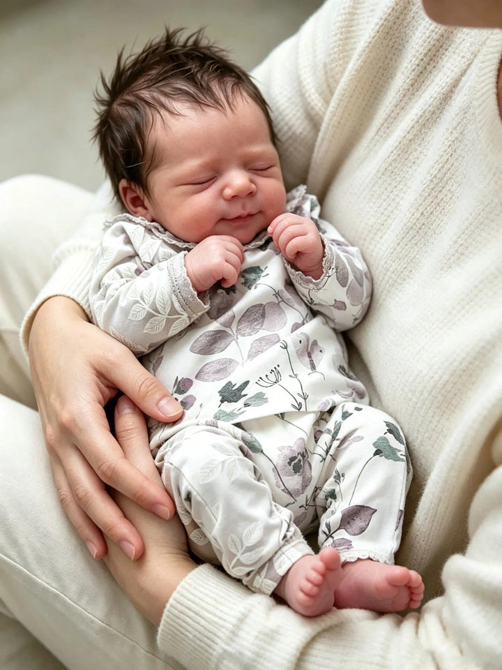 Zero pam Schlafend Reborn Baby Junge, 48 cm Reborn Baby Vollsilikon Lebensecht Junge Augen Geschloss