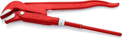 KNIPEX Rohrzange 45 Grad abgewinkeltes Maul, Chrom-Vanadium, rot pulverbeschichtet, 320 mm, 83 20 01