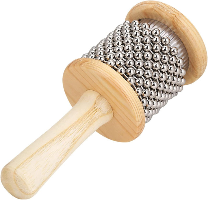 Hölzernes Cabasa Mini Cabasa Musikinstrument Hand Shaker Percussion Instrument mit Metallperlen