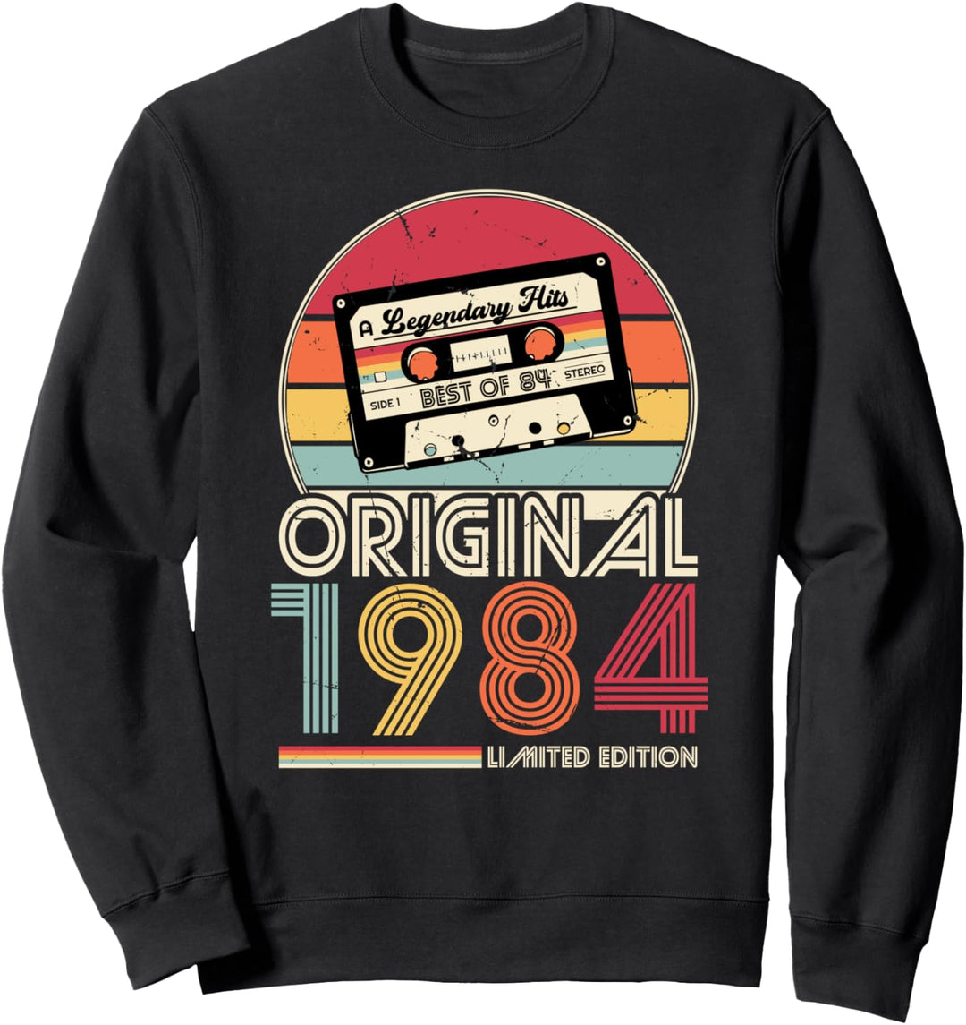 1984 Jahrgang Geburtstag Retro Vintage Herren Damen Geschenk Sweatshirt