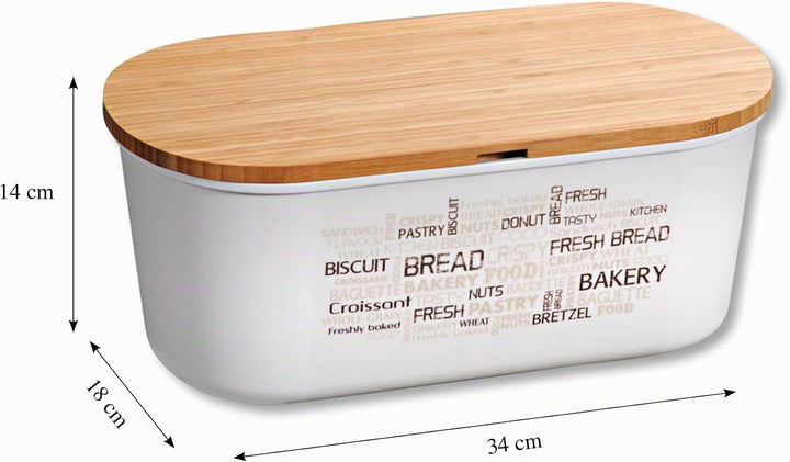 Kesper | Brotbox mit Bambus-Schneidebrett – Material: Kunststoff (PET), Bambus - FSC®-zertifiziert,