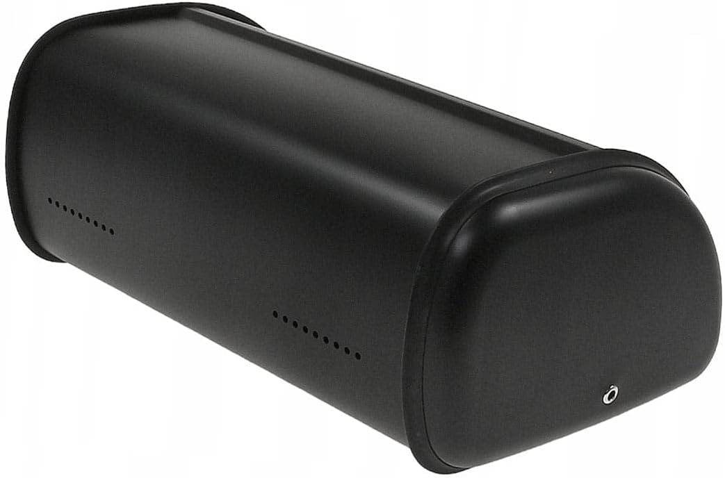 KING HOFF Brotkasten Brotbox Brotbehälter Brotdose aus Stahl (Schwarz) Schwarz Klein, Schwarz Klein