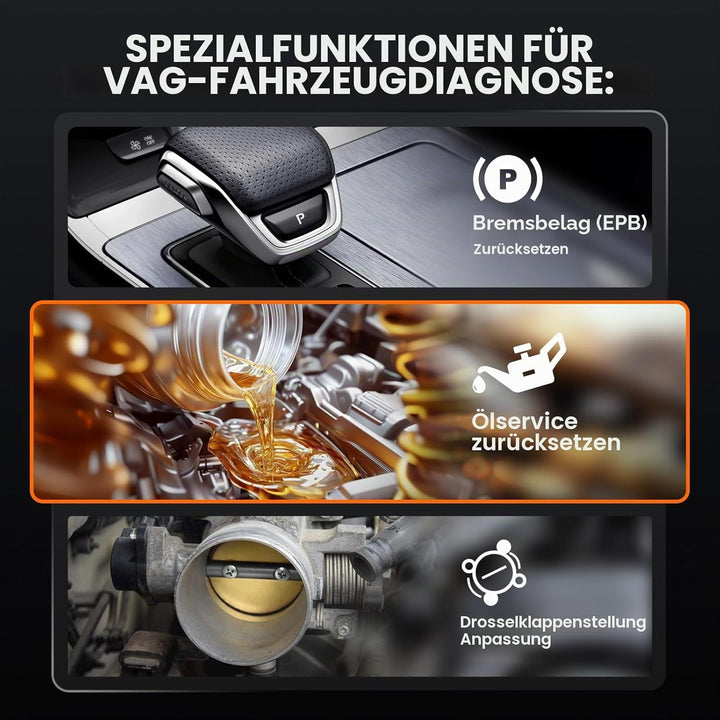 Ancel VD500 OBD2 Diagnosegerät Fehlercodes Auslesen und Löschen Motor EPB ABS SRS OBD Öl TPS Zurücks