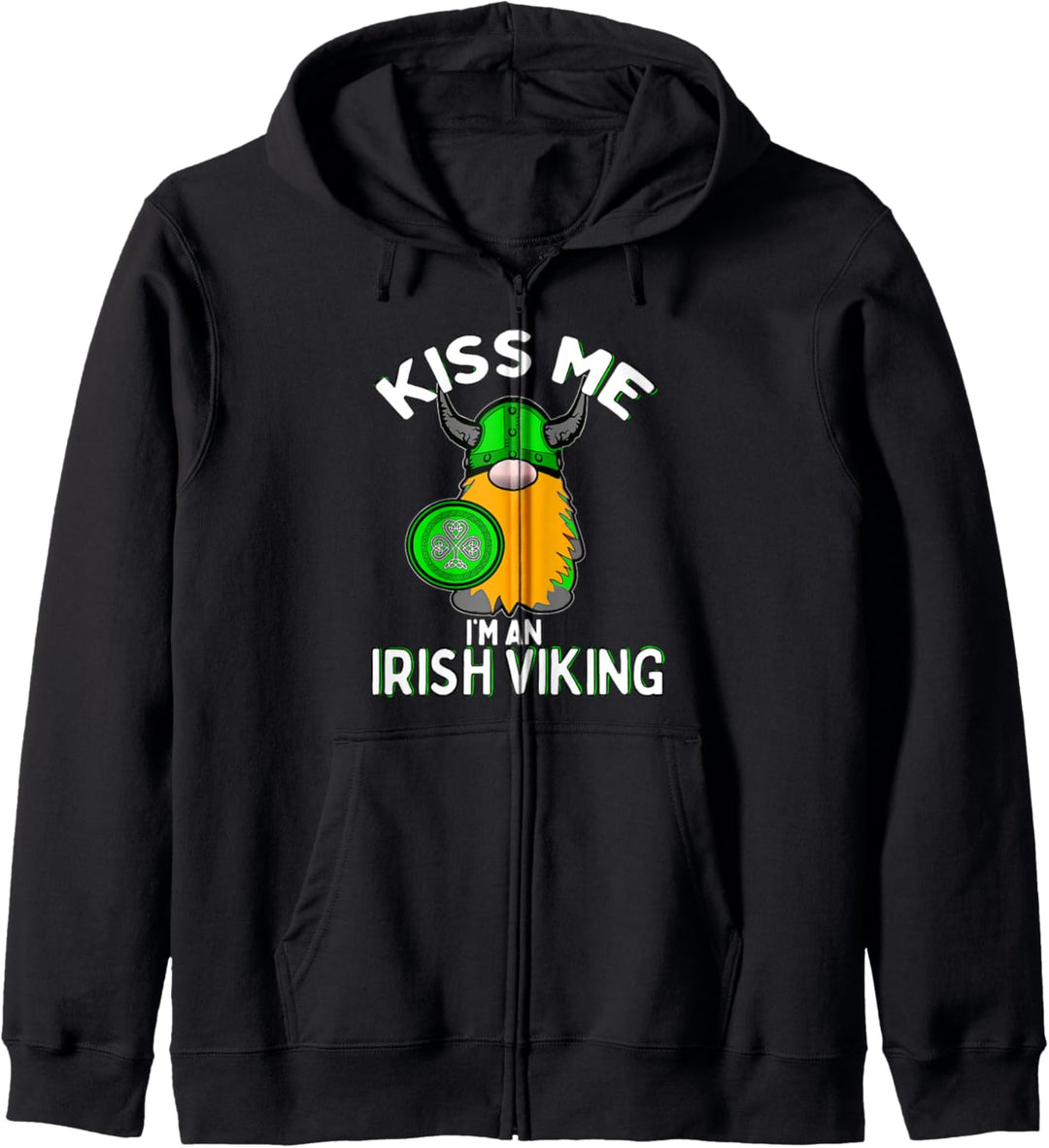 Kiss Me I'm Ein Irischer Wikinger-Wichtel Lustig Kapuzenjacke