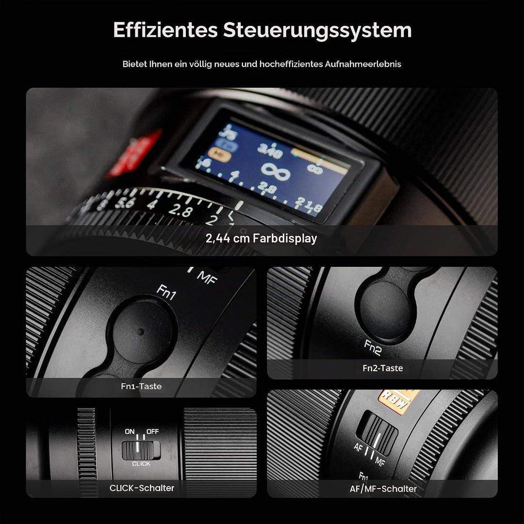 VILTROX AF 16mm F1.8 FE Objektiv für Sony E Mount, grosse Blende F/1.8 Vollformat-Weitwinkelobjektiv