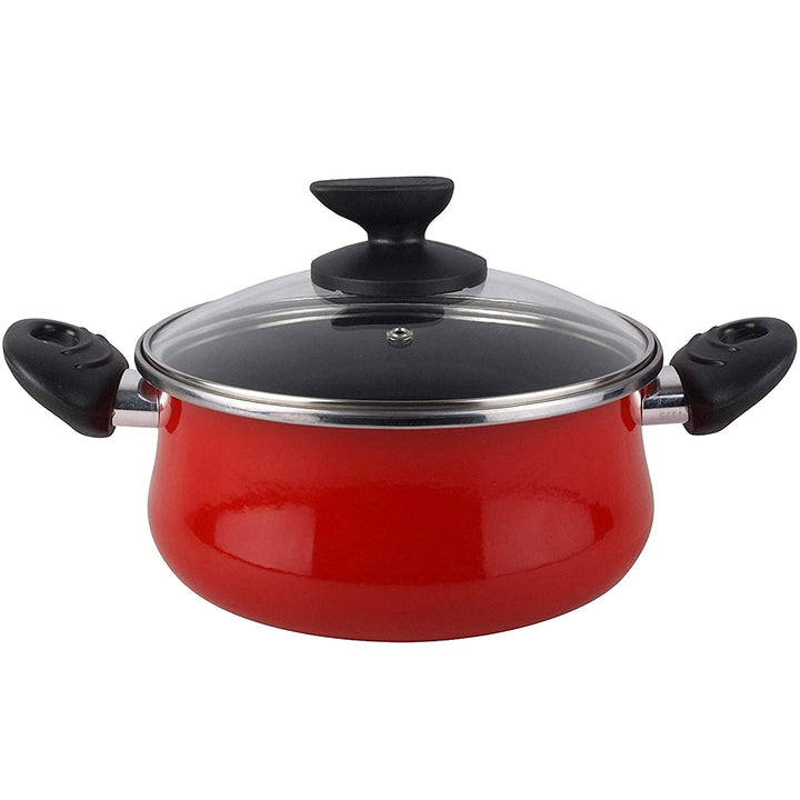 Megafesa Praga - Kasserolle mit Deckel, Durchmesser 20 cm, Farbe granatrot