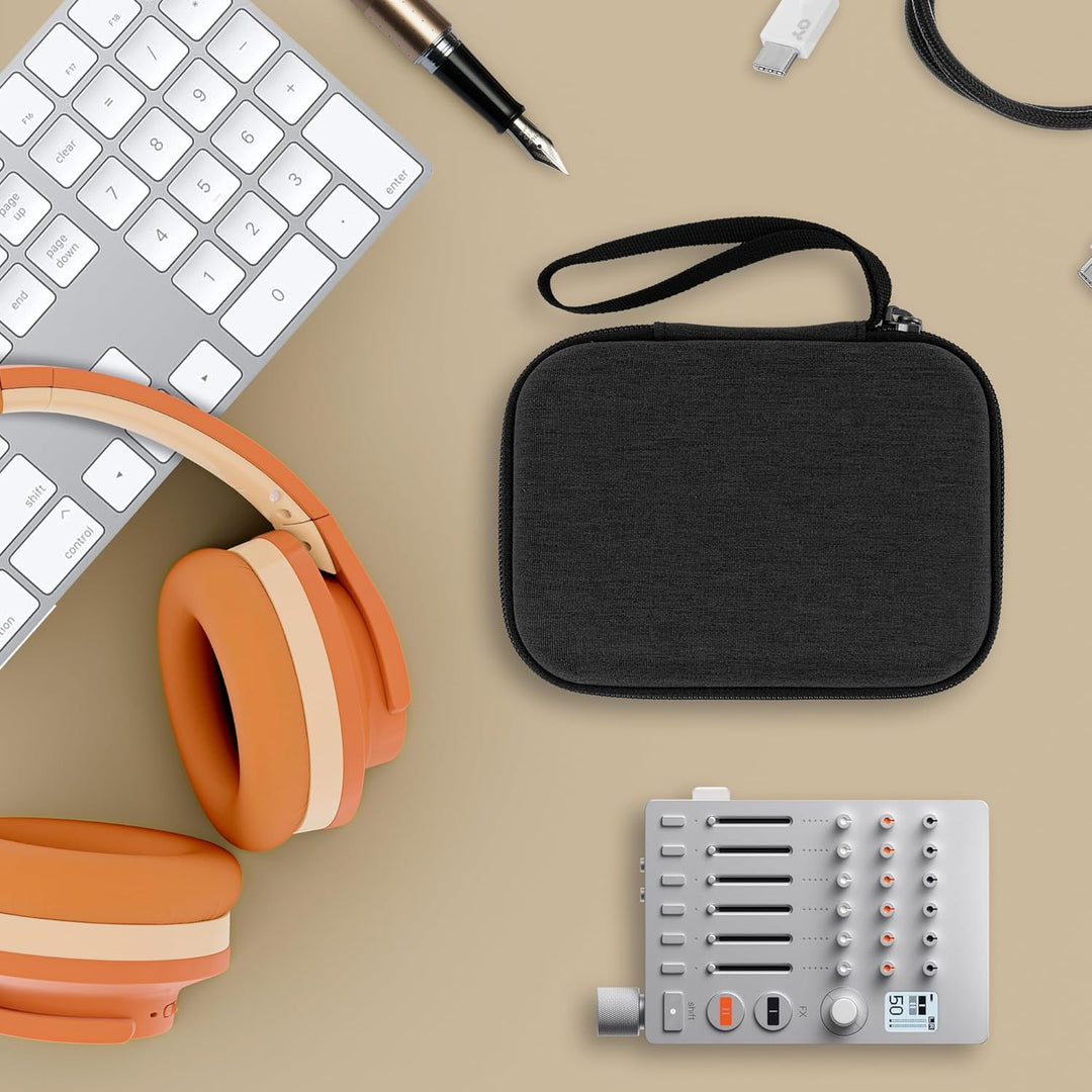 GEEKRIA Tragetasche für Audioschnittstelle, kompatibel mit Teenage Engineering TX-6, EVA-Hartschale,