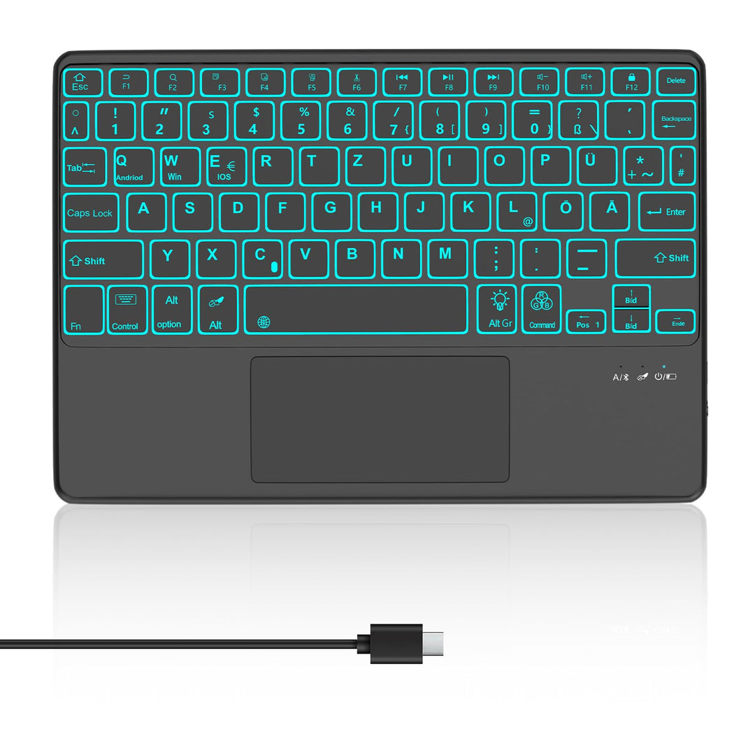 iPad Air 5 Generation Hülle mit Tastatur, Tastatur mit Touchpad für iPad Air 4 gen und iPad Pro 11 4