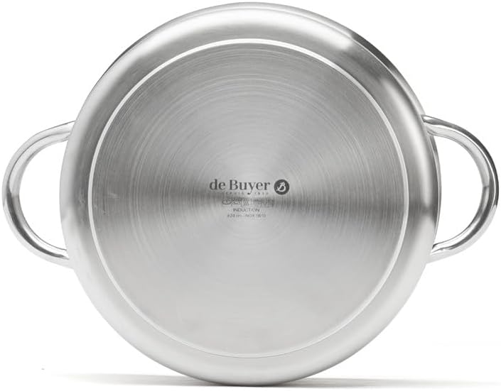 DE BUYER - Kochtopf ohne Deckel aus Edelstahl – 24 cm – ohne PFAS, Edelstahl 18/10 in Profiqualität,