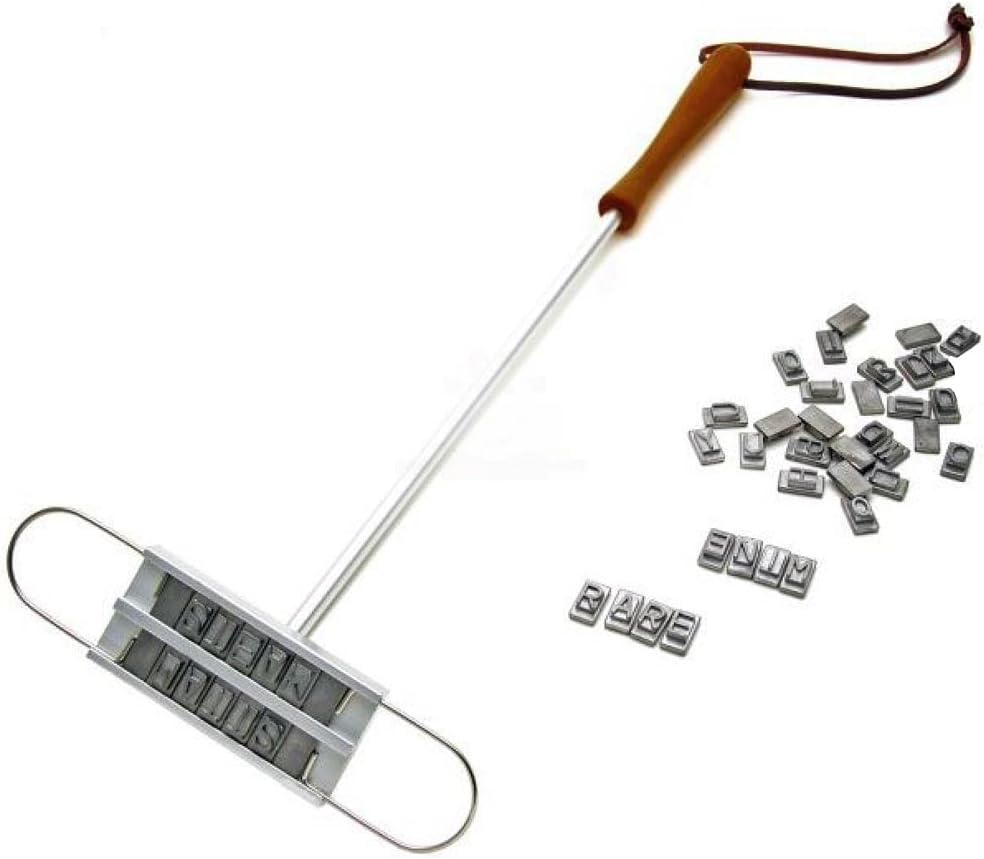 mikamax – BBQ Branding Iron – BBQ gagdet - personalisiertes Geschenk - Brandeisen - Gourmet - Fleisc