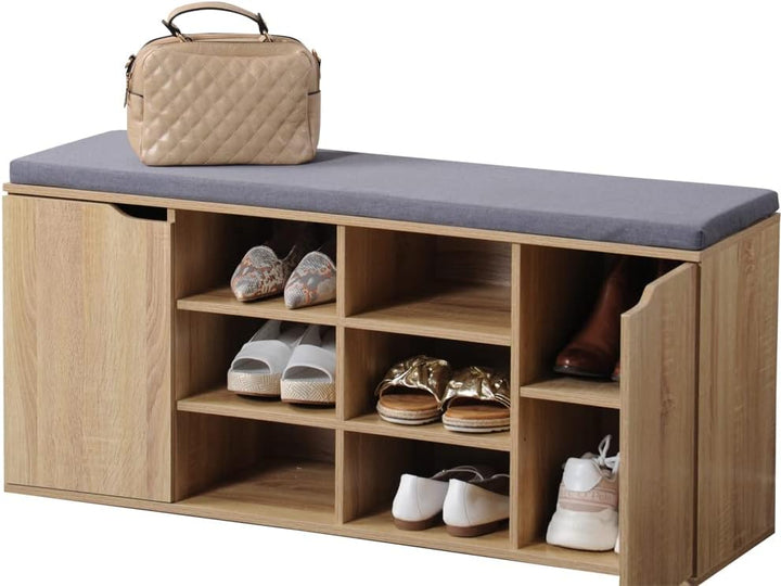 Kesper | Schuhschrank mit Sitzkissen, Material: Faserplatte, Masse: B103,5 x H48 cm x L29,5 cm, Farb