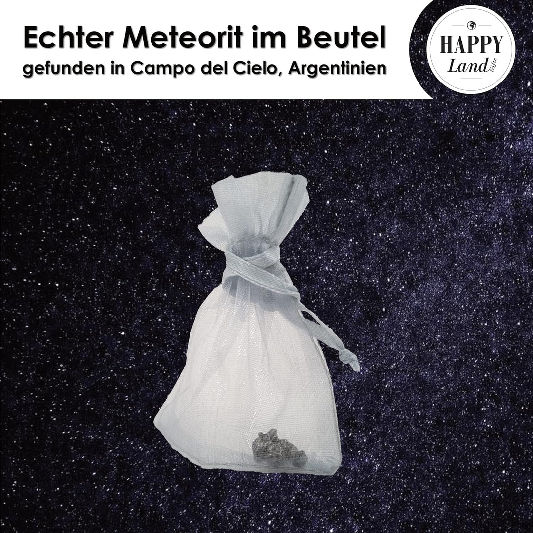 happylandgifts® Echte Sternschnuppe als HOCHZEITSGESCHENK | Echter Meteorit | Hochwertige Urkunde mi