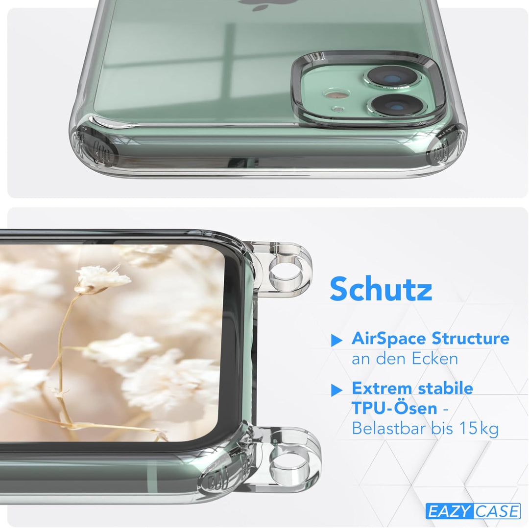 EAZY CASE Handykette - Verstellbares Taschenband kompatibel mit iPhone 11, Schulterriemen, Handykord