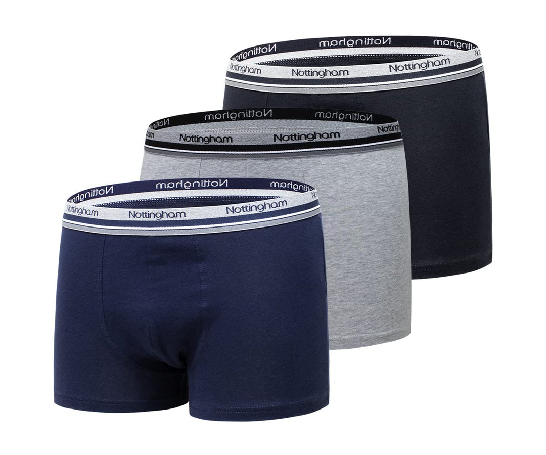 Nottingham Herren Slips/Boxershorts Unterwäsche Stretch-Baumwolle S Boxershorts 3er Pack Mehrfarbig,