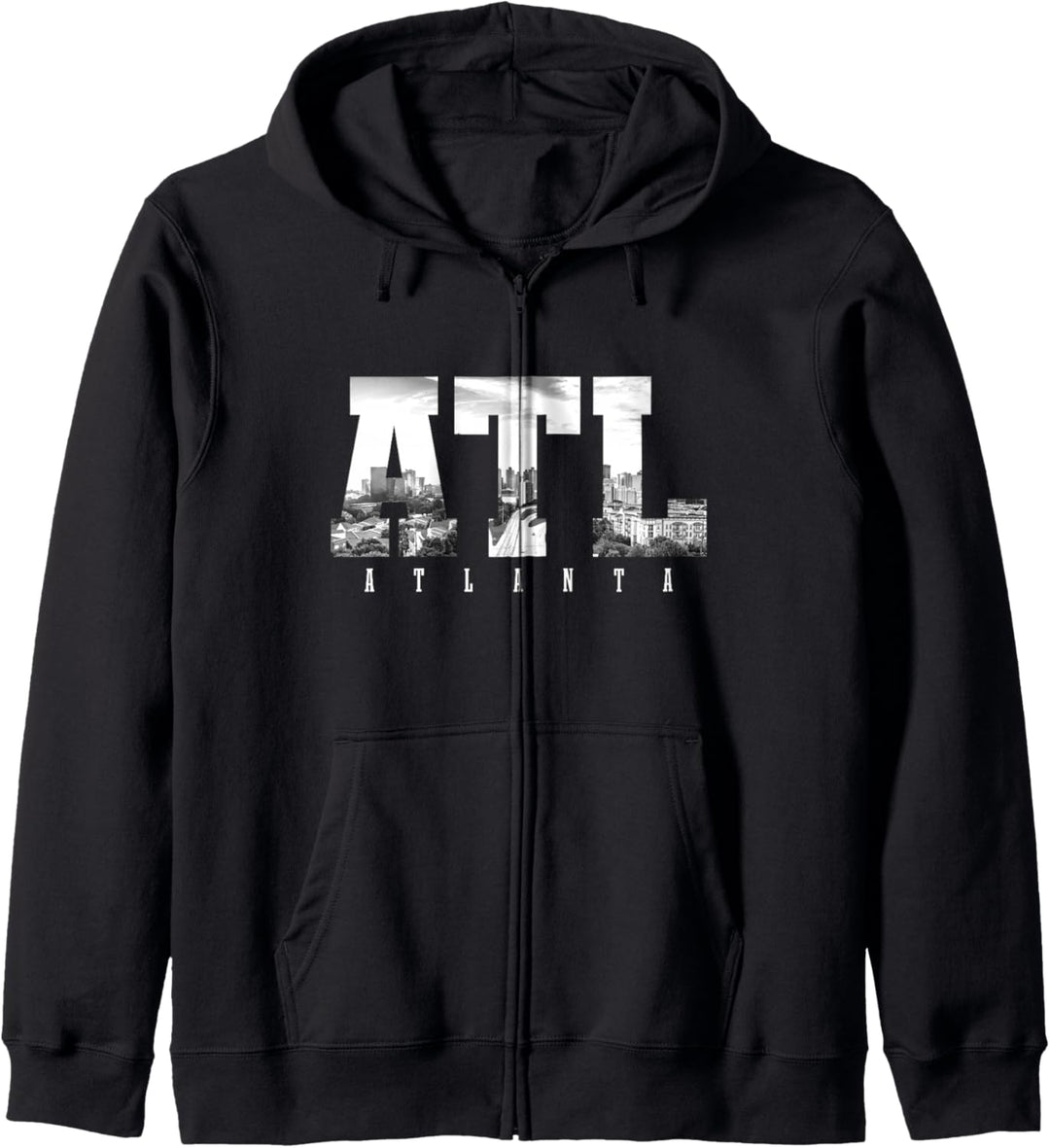 ATL Atlanta Skyline Georgia USA Amerika Vintage Souvenir Kapuzenjacke